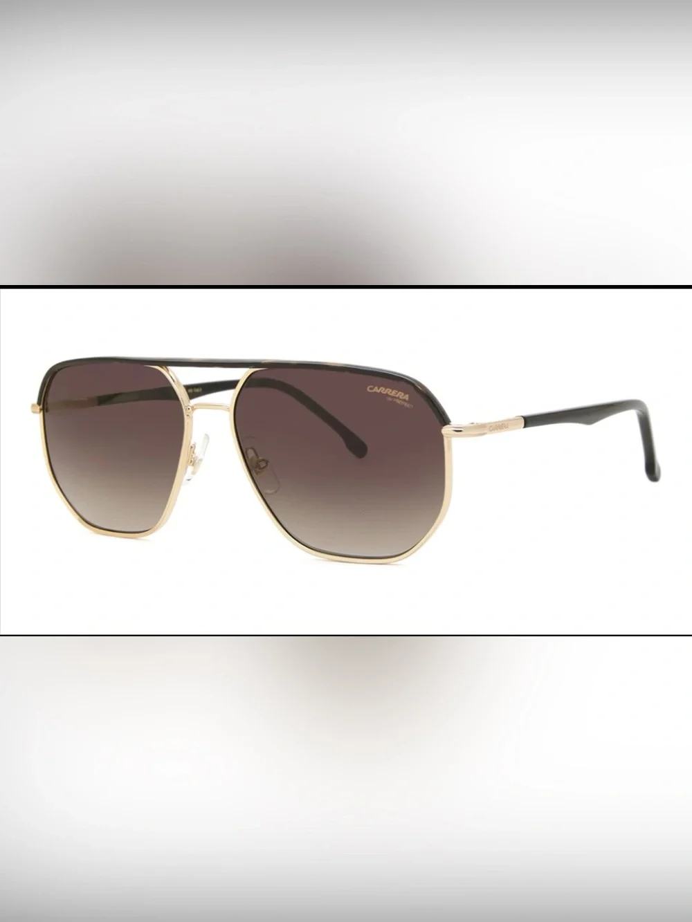 Carrera Gold Frame Sunglasses with Gradient Brown Lenses